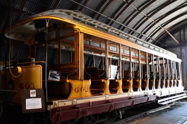 Doğu HAVEN CT - 15 Ağustos 2021 'de Doğu Haven, Connecticut' taki Shore Line Trolley Müzesi.