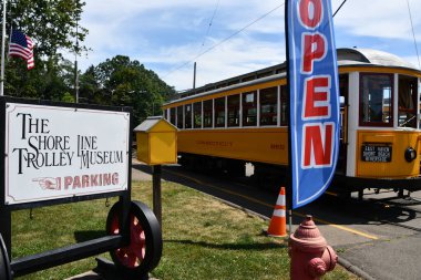 15 Ağustos 2021 'de Doğu Haven, Connecticut' taki Trolley Müzesi 'nin kıyı şeridi tomografisi.