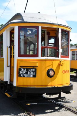 15 Ağustos 2021 'de Doğu Haven, Connecticut' taki Trolley Müzesi 'nin kıyı şeridi tomografisi.