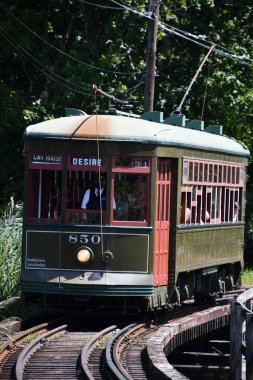 15 Ağustos 2021 'de Doğu Haven, Connecticut' taki Trolley Müzesi 'nin kıyı şeridi tomografisi.