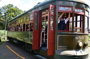 15 Ağustos 2021 'de Doğu Haven, Connecticut' taki Trolley Müzesi 'nin kıyı şeridi tomografisi.