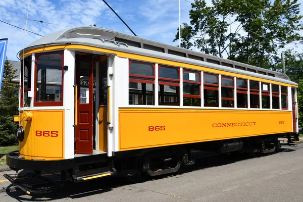 15 Ağustos 2021 'de Doğu Haven, Connecticut' taki Trolley Müzesi 'nin kıyı şeridi tomografisi.
