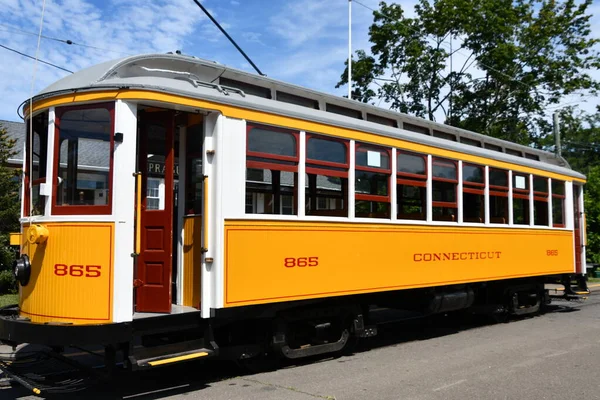 15 Ağustos 2021 'de Doğu Haven, Connecticut' taki Trolley Müzesi 'nin kıyı şeridi tomografisi.