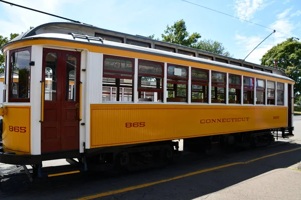15 Ağustos 2021 'de Doğu Haven, Connecticut' taki Trolley Müzesi 'nin kıyı şeridi tomografisi.