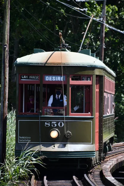 15 Ağustos 2021 'de Doğu Haven, Connecticut' taki Trolley Müzesi 'nin kıyı şeridi tomografisi.