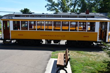 15 Ağustos 2021 'de Doğu Haven, Connecticut' taki Trolley Müzesi 'nin kıyı şeridi tomografisi.