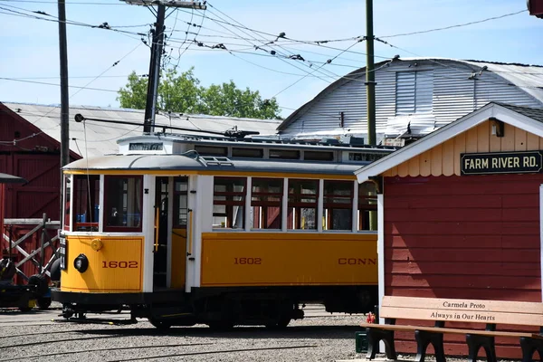 15 Ağustos 2021 'de Doğu Haven, Connecticut' taki Trolley Müzesi 'nin kıyı şeridi tomografisi.