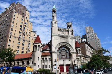 NEW YORK, New York - 3 Haziran 2022 'de Manhattan, New York' ta görülen ilk Baptist Kilisesi.