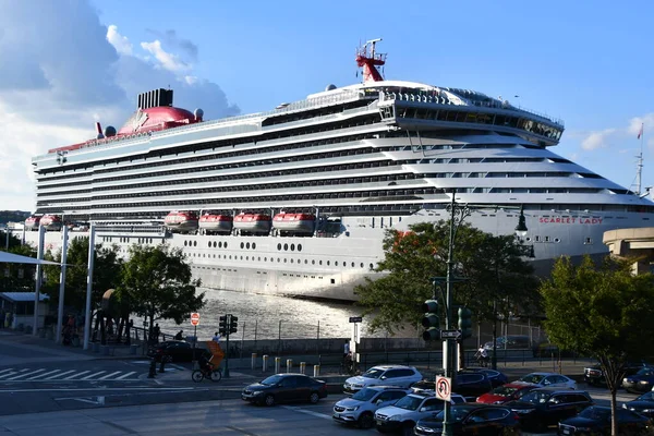 New York Sep Scarlet Lady Virgin Atlantic Adult Only Schip — Stockfoto