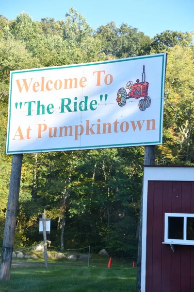 East Hampamton Oct Pumpkintown Ride East Hampton Connecticut See Oct — 스톡 사진