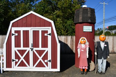 EAST HAMPTON CT - 3 Ekim 2022 'de görüldüğü gibi, Doğu Hampton, Connecticut' taki The Village.