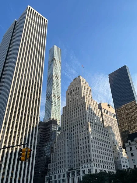 Nova Iorque Sep Edifícios Manhattan Nova Iorque Como Visto Setembro — Fotografia de Stock