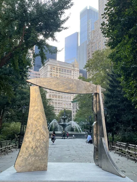 New York Oct Brighter Days Sculptuur Tentoonstelling Van Melvin Edwards — Stockfoto