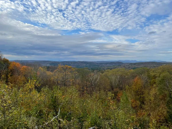 Vue Des Couleurs Automne Mohawk Overlook Goshen Connecticut — Photo