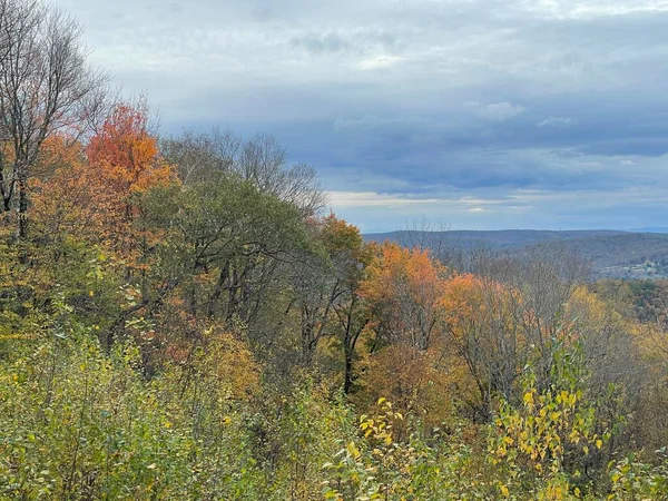 Vista Das Cores Queda Mohawk Overlook Goshen Connecticut — Fotografia de Stock