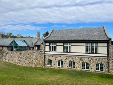 New Canaan CT - 24 Ekim 2021 'de New Canaan, Connecticut' taki Waveny Park 'taki Lapham Toplum Merkezi.