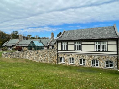 New Canaan CT - 24 Ekim 2021 'de New Canaan, Connecticut' taki Waveny Park 'taki Lapham Toplum Merkezi.