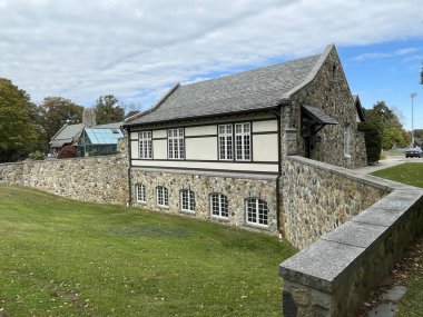 New Canaan CT - 24 Ekim 2021 'de New Canaan, Connecticut' taki Waveny Park 'taki Lapham Toplum Merkezi.