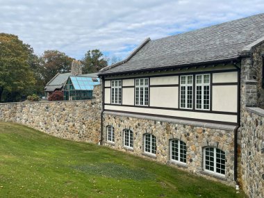 New Canaan CT - 24 Ekim 2021 'de New Canaan, Connecticut' taki Waveny Park 'taki Lapham Toplum Merkezi.