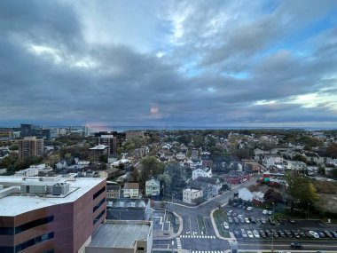 STAMFORD, CT - 27 Ekim 2021 'de Stamford, Connecticut' ın görüntüsü.