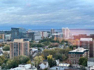 STAMFORD, CT - 27 Ekim 2021 'de Stamford, Connecticut' ın görüntüsü.