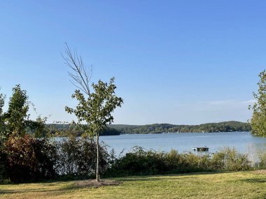 Doğu Hampton, Connecticut 'taki Seamster Park' ın rıhtım manzarası.