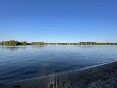Doğu Hampton, Connecticut 'taki Seamster Park' ın rıhtım manzarası.