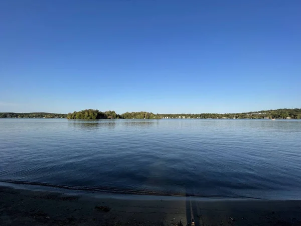 Vista Para Orla Marítima Seamster Park East Hampton Connecticut — Fotografia de Stock