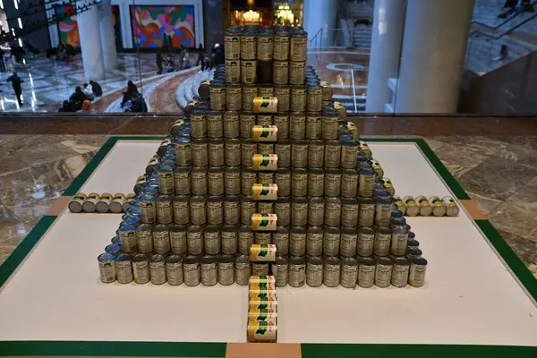 New York Kasım 2021 New York Taki Brookfield Place Canstruction — Stok fotoğraf