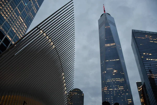 New York Nov Oculus Westfield World Trade Center Transportation Hub — стокове фото