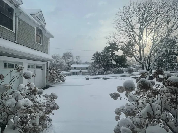 Día Nevado Invierno Connecticut — Foto de Stock