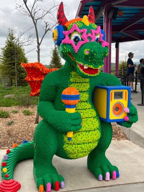 GOSHEN, NY - 14 Mayıs 2022 'de Goshen, New York' taki Legoland 'da Bricktopia.