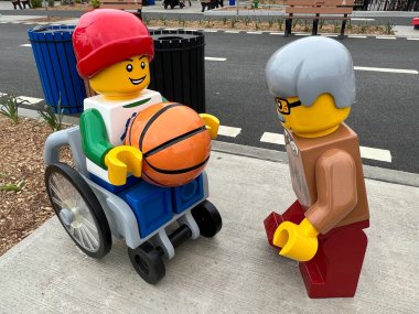 GOSHEN, NY - 14 Mayıs: Lego Şehri Goshen, New York 'ta 14 Mayıs 2022' de görüldüğü gibi.