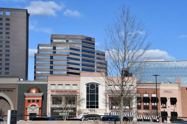 MCLEAN VA - APR 2: Tysons Galleria shopping mall in McLean, Virginia, as seen on April 2, 2021.