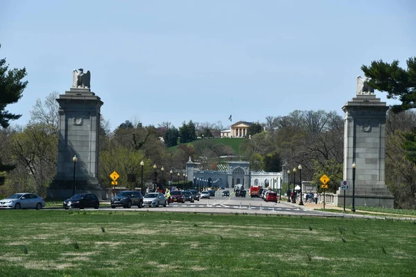 Washington Apr Arlington Memorial Bridge Washingtonban 2021 Április — Stock Fotó