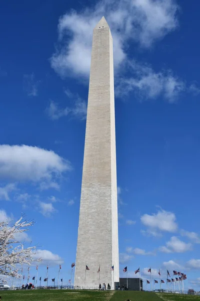 Washington Kwiecień Pomnik Waszyngtona Waszyngtonie Widziany Kwietnia 2021 Roku Został — Zdjęcie stockowe