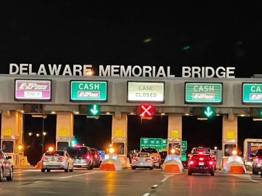 Wilmington, Delaware 'deki Delaware Memorial Köprüsü, 2 Nisan 2021' de görüldüğü gibi..
