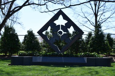 WASHINGTON DC - APR 3: 4th (Ivy) Infantry Division Memorial in Washington DC, as seen on April 3, 2021.