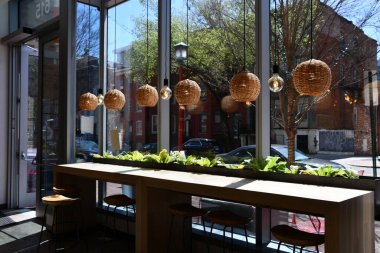 WASHINGTON DC - 3 Nisan 2021 'de görüldüğü gibi Washington DC' deki Chaia Tacos restoranı.