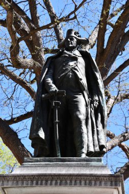 Tuğamiral John Barry Heykeli, 3 Nisan 2021 'de Washington' daki Franklin Park 'ta görüldü..
