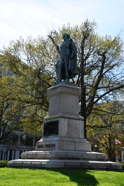 Washington DC 'de Daniel Webster Memorial, 3 Nisan 2021' de görüldüğü gibi..