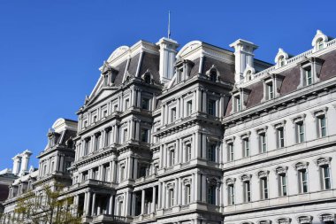 WASHINGTON, DC - 3 Nisan 2021 'de Washington DC' de görülen Eisenhower İcra Ofisi Binası (EEOB).