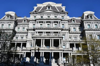 WASHINGTON, DC - 3 Nisan 2021 'de Washington DC' de görülen Eisenhower İcra Ofisi Binası (EEOB).