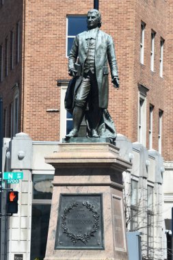 Washington DC 'de John Witherspoon Heykeli, 3 Nisan 2021' de görüldüğü gibi..