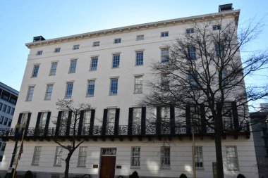 WASHINGTON DC - 3 Nisan 2021 'de görüldüğü üzere, Washington' daki Birleşik Devletler Ticaret Temsilciliği.
