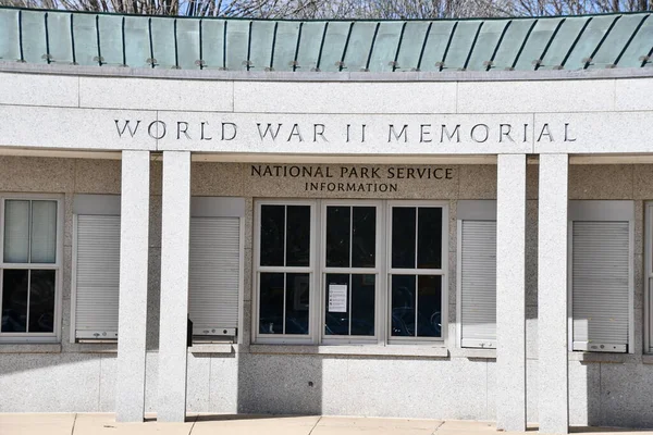 Washington April Denkmal Des Zweiten Weltkriegs Washington Gesehen April 2021 — Stockfoto