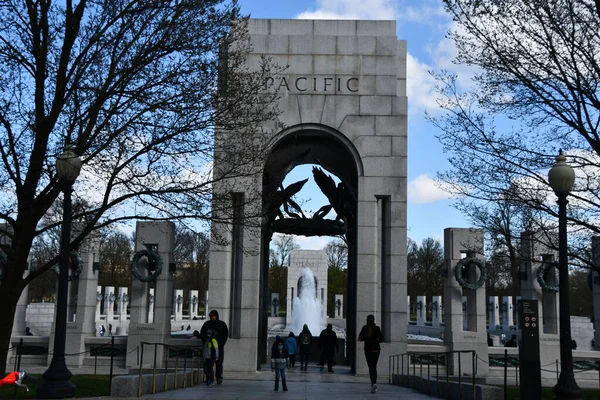 Вашингтон Апр Мемориал Второй Мировой Войны Вашингтоне Апреля 2021 Года — стоковое фото