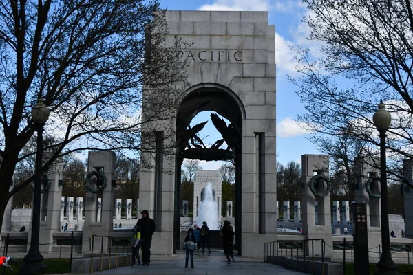 Вашингтон Апр Мемориал Второй Мировой Войны Вашингтоне Апреля 2021 Года — стоковое фото