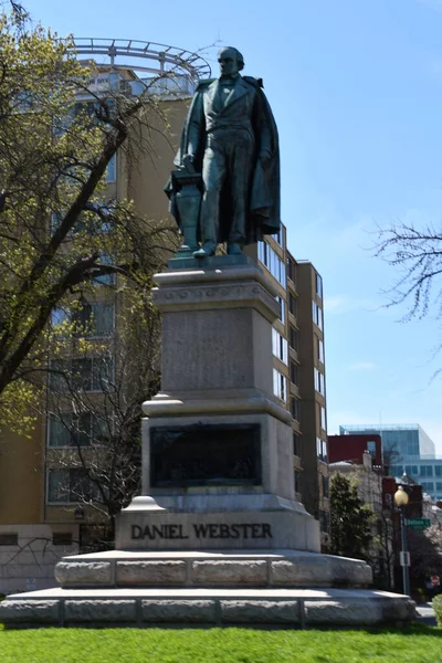 Washington Apr Daniel Webster Memorial Washington Seen April 2021 — Stockfoto