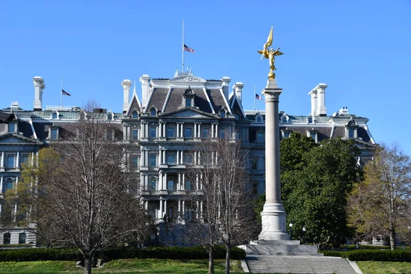 Washington Apr First Division Monument Eisenhower Executive Office Building Eeob — Stock Photo, Image